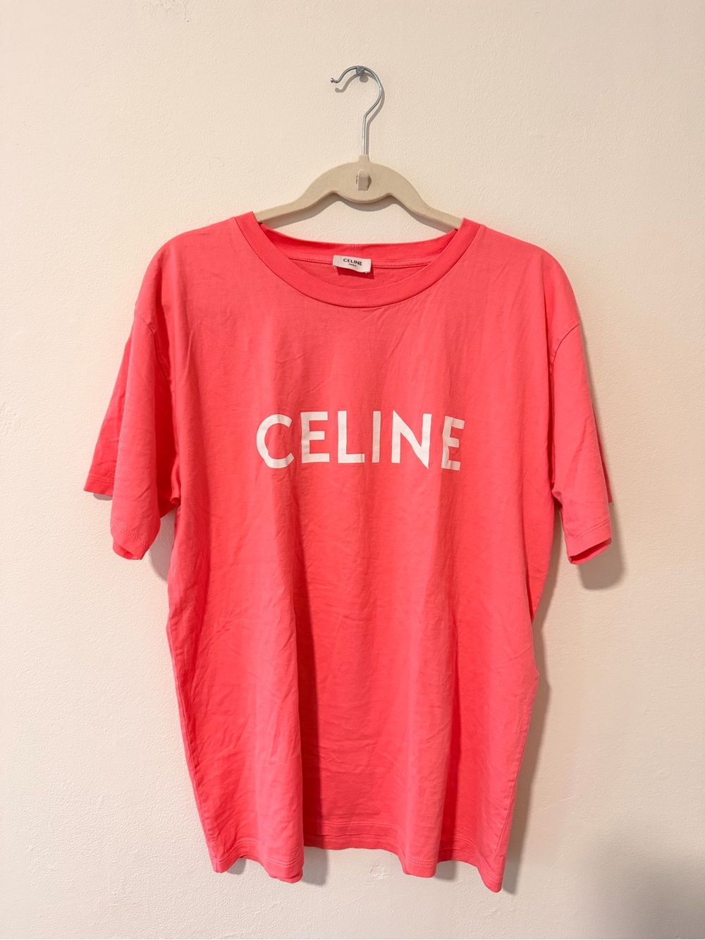 Celine Pink Logo Tee